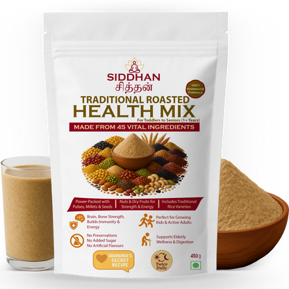 SIDDHAN Health Mix – 100% Natural Nutrition for Kids & Family (250g)