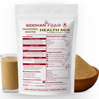 SIDDHAN Health Mix – 100% Natural Nutrition for Kids & Family (250g)