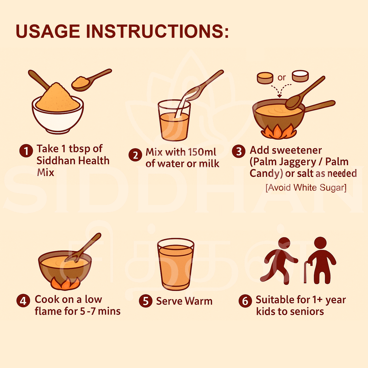 SIDDHAN Health Mix – 100% Natural Nutrition for Kids & Family (250g)